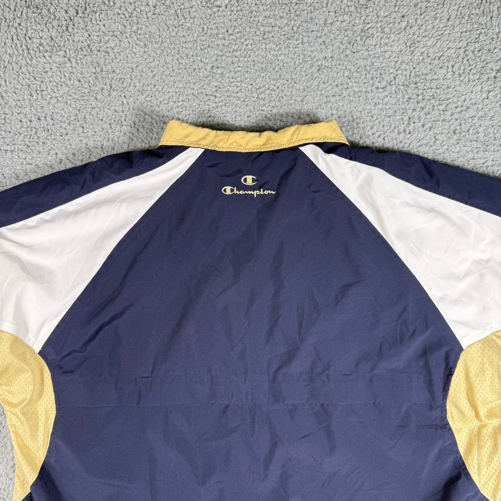 Vintage Champion Notre Dame 1/4 Zip Windbreaker Size XL Fighting Irish Pullover - Picture 8 of 8